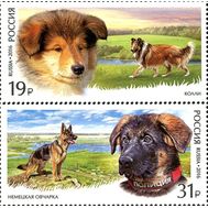  2016. 2101-2102. Фауна России. Служебные породы собак. 2 марки, фото 1 