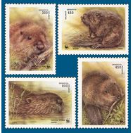  1995. Беларусь. 96-99. Фауна. Бобры. 4 Марки., фото 1 