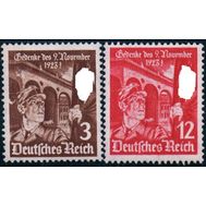  1935. Германия. Рейх. 598-599. Годовщина Мюнхенского пивного путча. 2 марки, фото 1 