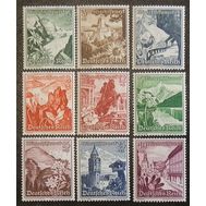  1938. Германия. Рейх. 675-683. Зимняя помощь. Архитектура. Цветы. 9 марок, фото 1 