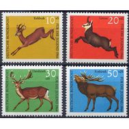  1966. Германия. ФРГ. 511-514 Фауна. Дикие животные. 4 Марки. MNH., фото 1 