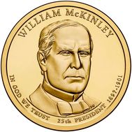 1 доллар 2013 «25-й президент Уильям Мак-Кинли» США, фото 1 