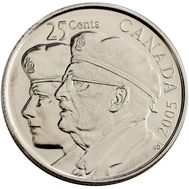  25 центов 2005 «Год ветеранов» Канада, фото 1 
