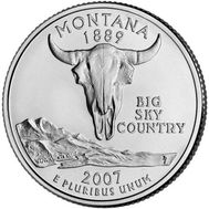  25 центов 2007 «Монтана» (штаты США), фото 1 