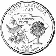  25 центов 2000 «Южная Каролина» (штаты США) случайный монетный двор, фото 1 