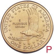  1 доллар 2005 «Парящий орёл» США P (Сакагавея), фото 1 