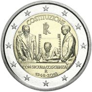  2 евро 2018 «70-летие конституции Итальянской Республики» Италия, фото 1 