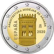  2 евро 2020 «Архитектура мудехар в Арагоне» Испания, фото 1 