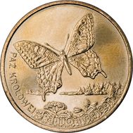  2 злотых 2001 «Махаон (Papilio machano)» Польша, фото 1 