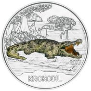  3 евро 2017 «Красочные животные — Крокодил» Австрия, фото 1 