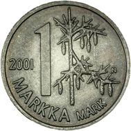  1 марка 2001 «Последний выпуск перед переходом на евро» Финляндия (в блистере), фото 1 