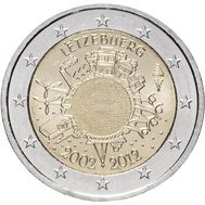  2 евро 2012 «10 лет наличному обращению евро» Люксембург, фото 1 