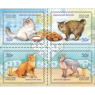  2020. 2611-2614. Фауна России. Кошки. 4 марки, фото 1 