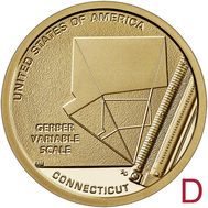  1 доллар 2020 «Шкала переменных Гербера» D (Американские инновации), фото 1 