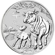  50 центов 2021 «Восточный гороскоп — Год Быка» Австралия (1/2 унции) UNC, фото 1 