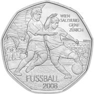  5 евро 2008 «Футбол. Евро 2008 — борьба за мяч» Австрия UNC, фото 1 