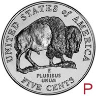  5 центов 2005 «200 лет экспедиции Льюиса и Кларка — Бизон» США P, фото 1 