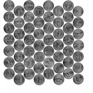  Набор 56 монет-квотеров «Штаты и территории США» 1999-2009 (дворы P+D), фото 1 