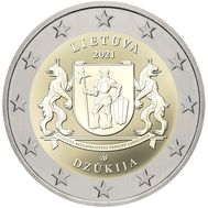  2 евро 2021 «Регион Дзукия» Литва, фото 1 
