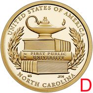  1 доллар 2021 «Первый государственный университет. Северная Каролина» D (Американские инновации), фото 1 