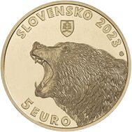  5 евро 2023 «Бурый медведь» Словакия, фото 1 