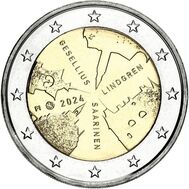  2 евро 2024 «Гезеллиус, Линдгрен, Сааринен — финская архитектура» Финляндия, фото 1 
