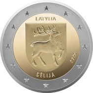  2 евро 2025 «Историческая область Селия» Латвия, фото 1 