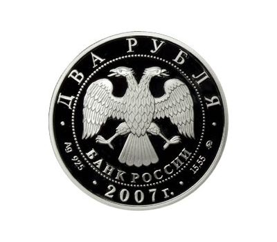  Серебряная монета 2 рубля 2007 «100-летие со дня рождения М.М. Герасимова», фото 2 