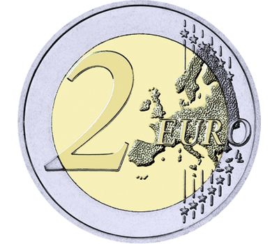  Монета 2 евро 2018 «50 лет со дня рождения короля Филиппа VI» Испания, фото 2 