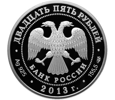  Серебряная монета 25 рублей 2013 «XXVII Всемирная летняя Универсиада 2013 года в Казани», фото 2 