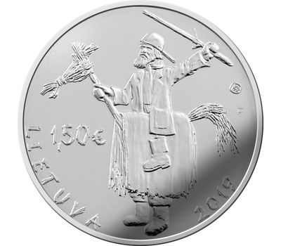  Монета 1,5 евро 2019 «Ужгавенес — Масленица» Литва, фото 2 