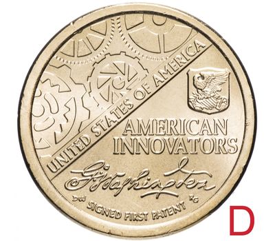  Монета 1 доллар 2018 «Первый патент» США D (Американские инновации), фото 1 