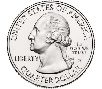  Монета 25 центов 2015 «Бомбей Хук Нешнел» (29-й нац. парк США) D, фото 2 