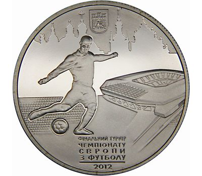  Монета 5 гривен 2011 «Финальный турнир чемпионата Европы по футболу 2012. Город Львов» Украина, фото 1 