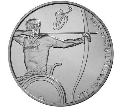  Монета 2 гривны 2012 «Паралимпийские игры» Украина, фото 1 