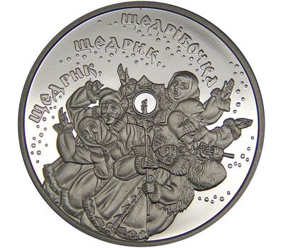  Монета 5 гривен 2016 «Щедрик. 100-летие первого хорового исполнения произведения Н. Леонтовича» Украина, фото 1 