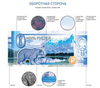  Сувенирная банкнота 0 рублей «Кижи», фото 3 