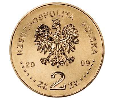  Монета 2 злотых 2009 «Поляки, спасшие евреев» Польша, фото 2 