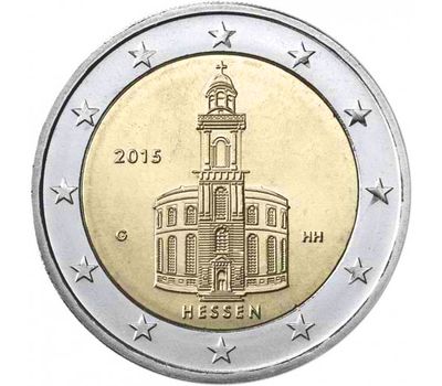  Монета 2 евро 2015 «Гессен, Церковь Святого Павла» Германия, фото 1 
