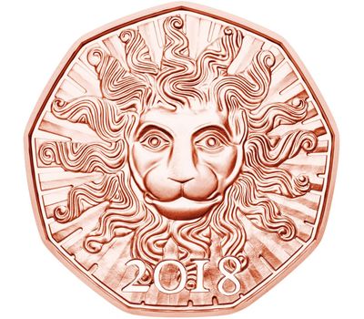  Монета 5 евро 2018 «Сила льва» Австрия, фото 1 