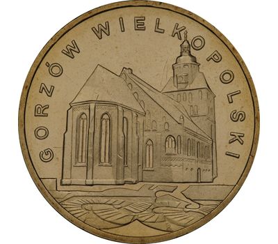  Монета 2 злотых 2007 «Гожув-Велькопольский» Польша, фото 1 