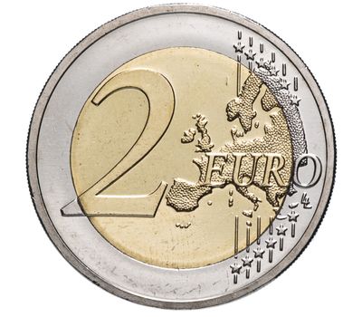  Монета 2 евро 2012 «10 лет наличному обращению евро» Люксембург, фото 2 