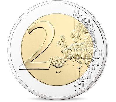  Монета 2 евро 2019 «30 лет падению Берлинской стены» Франция, фото 2 