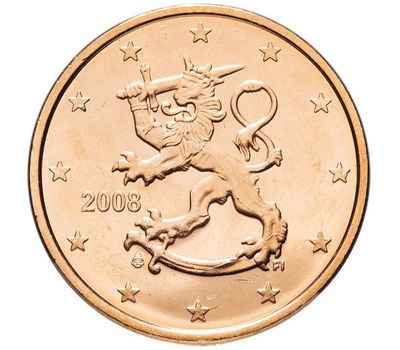  Монета 5 евроцентов 2008 Финляндия, фото 2 