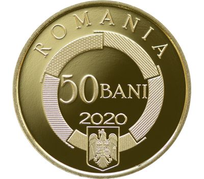 Монета 50 бани 2020 «50 лет Международной организации франкоязычных стран» Румыния, фото 2 