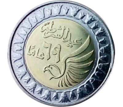  Монета 1 фунт 2021 «День полиции» Египет, фото 1 