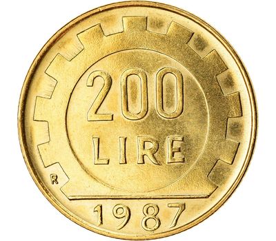  Монета 200 лир 1987 Италия, фото 1 