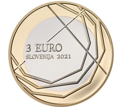  Монета 3 евро 2021 «300 лет шествию покаяния в Шкофье-Лока» Словения, фото 2 