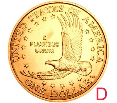  Монета 1 доллар 2003 «Парящий орёл» США D (Сакагавея), фото 1 