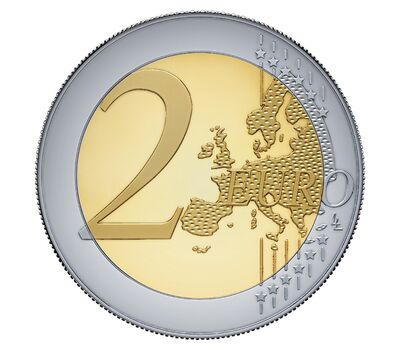  Монета 2 евро 2022 «Финансовая грамотность» Латвия, фото 2 